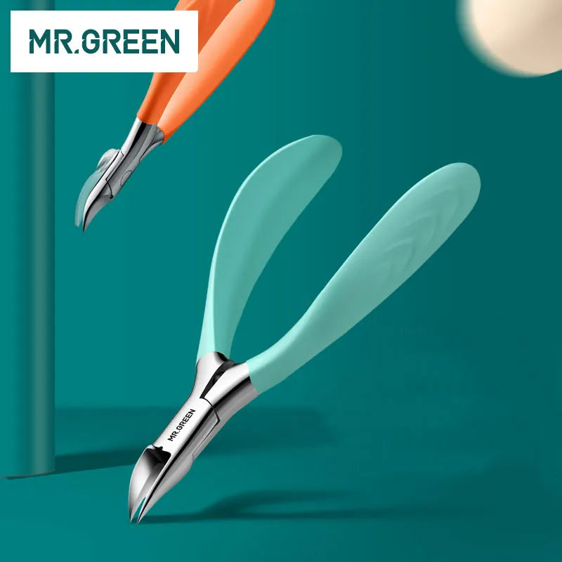 MR.GREEN Manicure Tools Professional Stainless Steel Thick Toenails Ingrown Cuticle Nipper  Trimmer Plier Scissors Nail Clippers